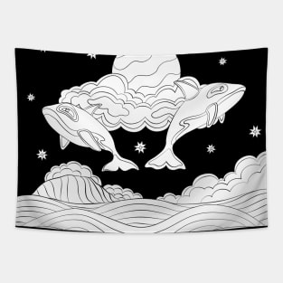 space orcas Tapestry