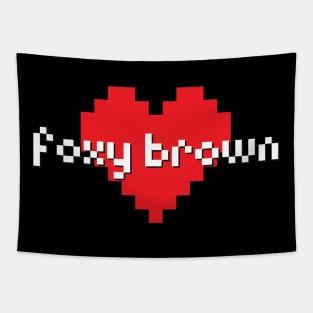 Foxy brown -> pixel art style Tapestry