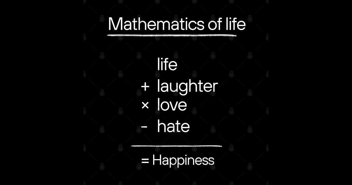 Mathematics of life - Life Lesson - Sticker | TeePublic