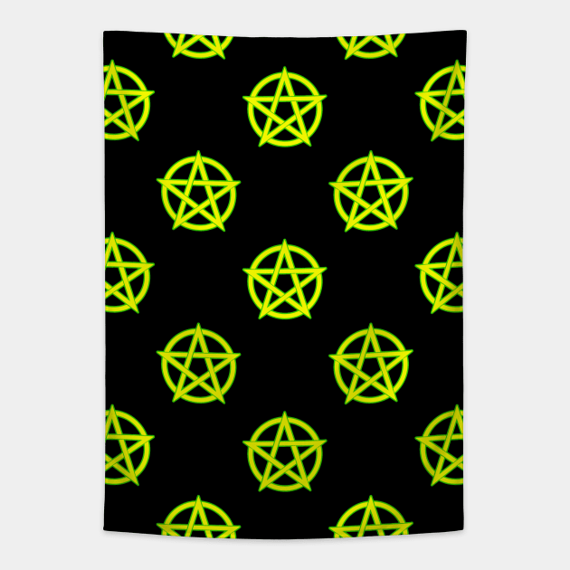 Pentacle Pentagram Pattern Tapestry by Mindseye222