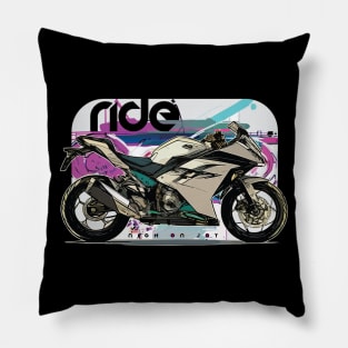 Ride kawasaki ninja 300 cyber Pillow