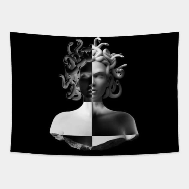 medusa head Tapestry by Yurii