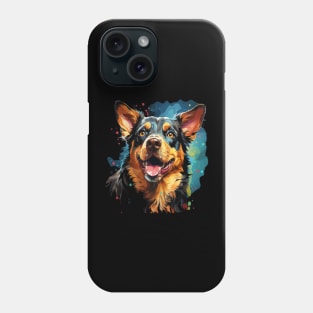 Australian Cattle Dog Rainbow Phone Case