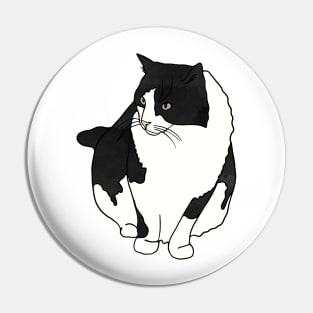 Black and White Cat Pin