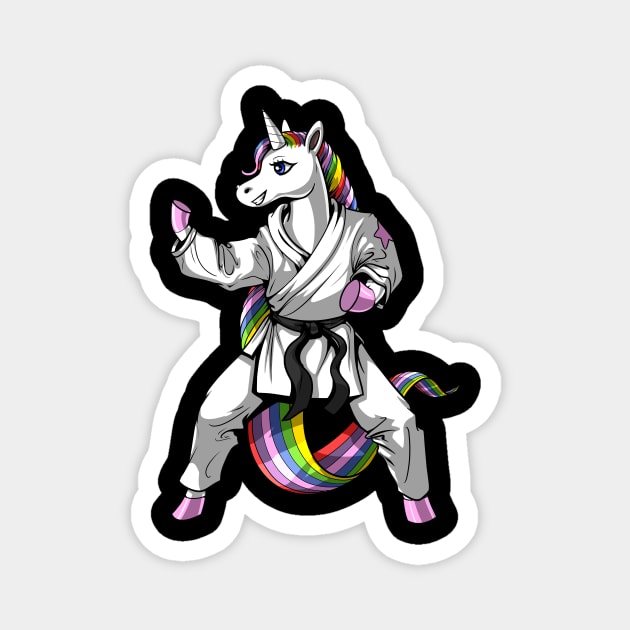 Karate Unicorn Magnet by underheaven