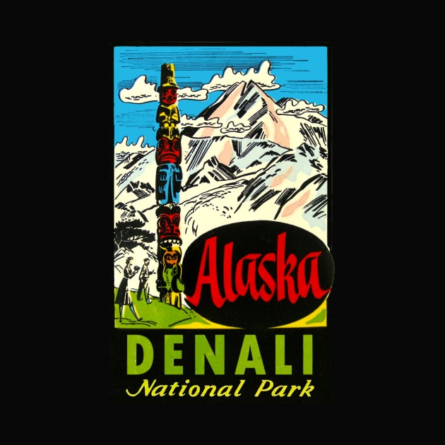 Denali National Park Alaska Vintage by Hilda74
