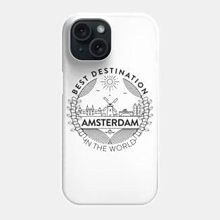 Amsterdam Minimal Badge Design Phone Case