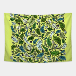 Green Spring Leaves Tapestry