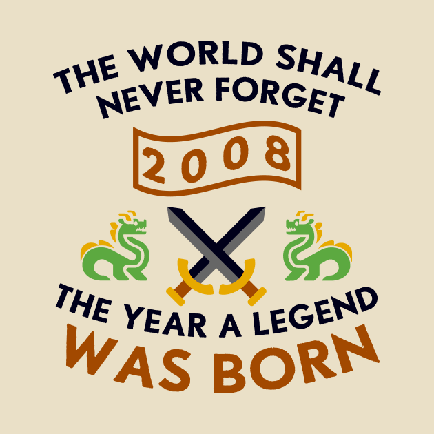 2008 The Year A Legend Was Born Dragons and Swords Design by Graograman