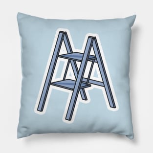 Working Metal Stepladder Sticker vector illustration. Interior objects icon concept. Step ladders for domestic and construction needs sticker design icon logo. Pillow