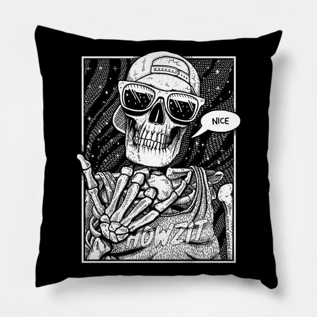 Nice - Cool Bones Skeleton Pillow by GAz