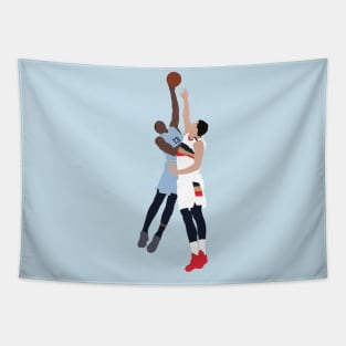 Jaren Jackson Jr Dunk Over Nikola Mirotic Tapestry