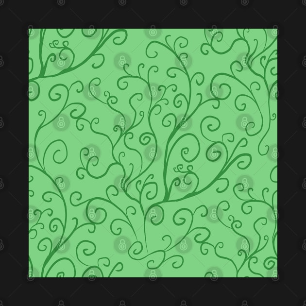 Green Vines Pattern by VictoriaLehnard