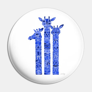 Giraffe Navy Pin