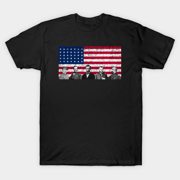 Union Civil War Heroes and The American Flag - Civil War - T-Shirt ...