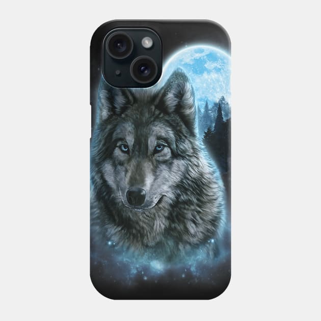 Moon Wolf Phone Case by GothicDesigns