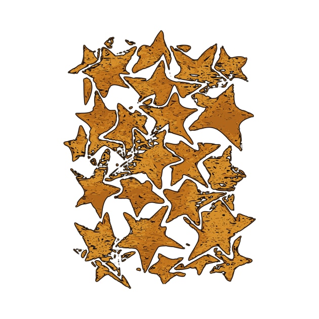 Orange Stars Pattern by SpieklyArt