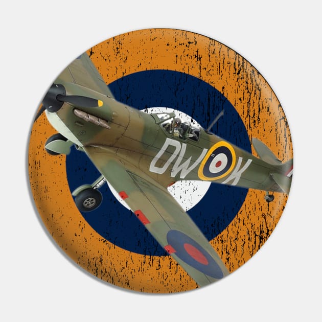 Supermarine Spitfire WW2 Warbirds Warplanes Pin by F&L Design Co.