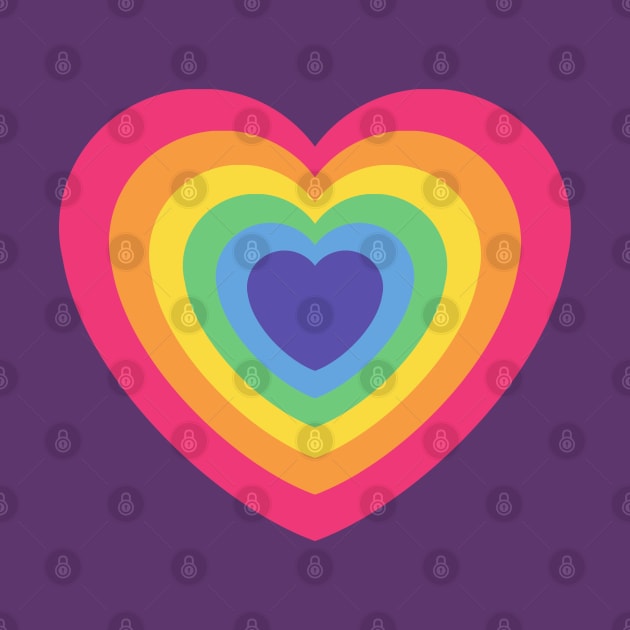 LGBT Flag Colors as Heart by kitispa