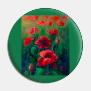 Poppy field Pin