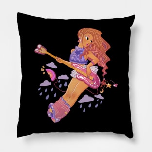 Cute Design „Base Guitar Girl“ | Kawaii Handmade Design | By Atelier Serakara Pillow