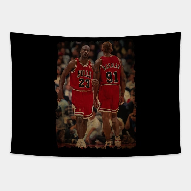 MJ and Rodman Vintage Tapestry by CAH BLUSUKAN