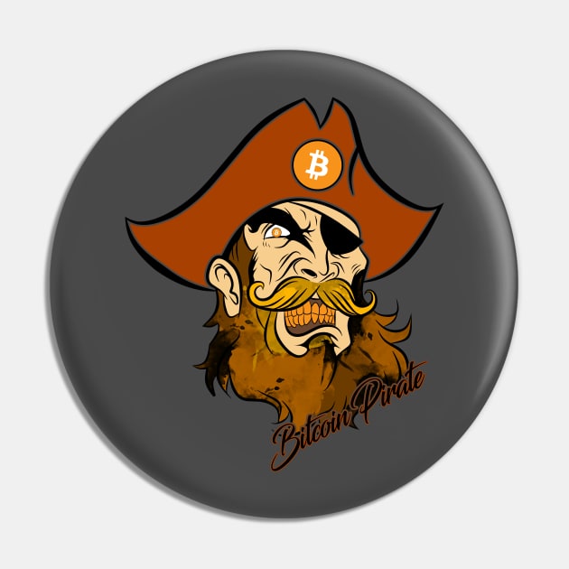 Bitcoin Pirate Pin by CryptoTextile