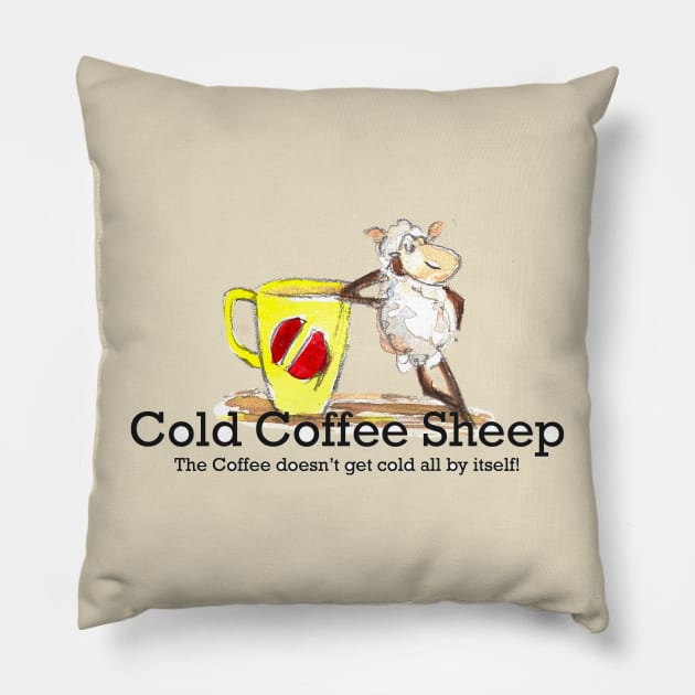 The Cold Coffee Sheep Pillow by kaldkaffisauen