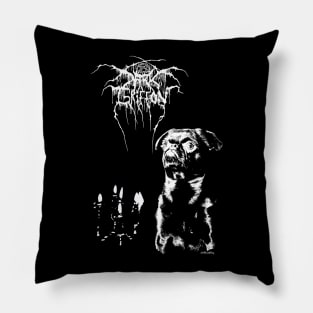 Dark Griffon Throne // Black Metal Punk Brussels Griffon Pillow