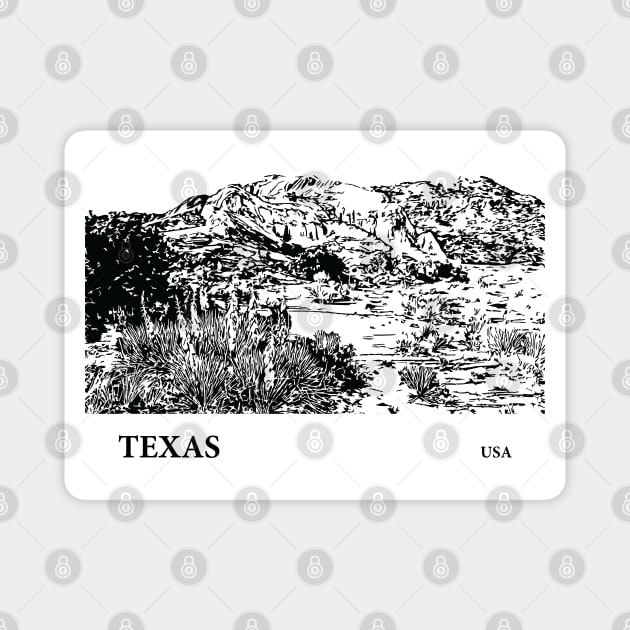 Texas USA Magnet by Lakeric
