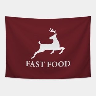 Fast Food Deer Funny Tapestry