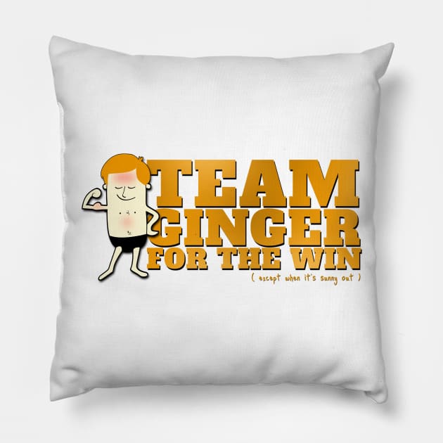 Team Ginger for the Win! Funny Tee Pillow by NerdShizzle
