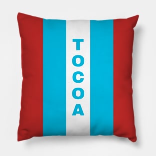 Tocoa City in Honduras Flag Colors Vertical Pillow