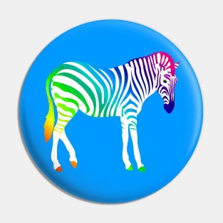 Rainbow Zebra Pin