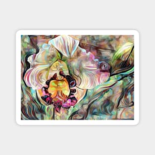 Vivid Iris Flower Magnet