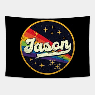 Jason // Rainbow In Space Vintage Grunge-Style Tapestry