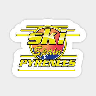 Pyrenees spain to ski logo Magnet