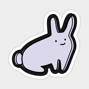 Cute Silly Simple Minimalist Pastel Purple Bunny Rabbit Blue Pattern Magnet