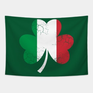 Irish Italian Flag Shamrock Heritage St Patrick's Day Tapestry