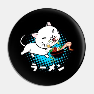 Ramen Japanese Noodles Soup Kawaii Cat Pin