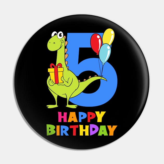 5th Birthday Party 5 Year Old Five Years Pin by KidsBirthdayPartyShirts