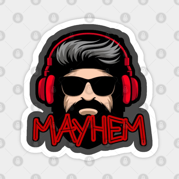 Mayhem logo Magnet by Mayhem's Shorts Podcast