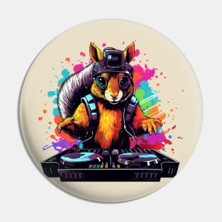 DJ Squirrel! Pin