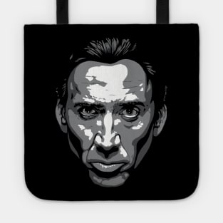 Nicolas Cage greyscale Tote