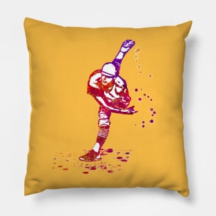 Baseball Pitcher in follow through movement or phase - 04 Pillow