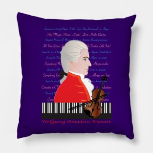 Wolfgang Amadeus Mozart Pillow