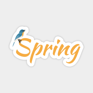 spring, bird, yellow Magnet