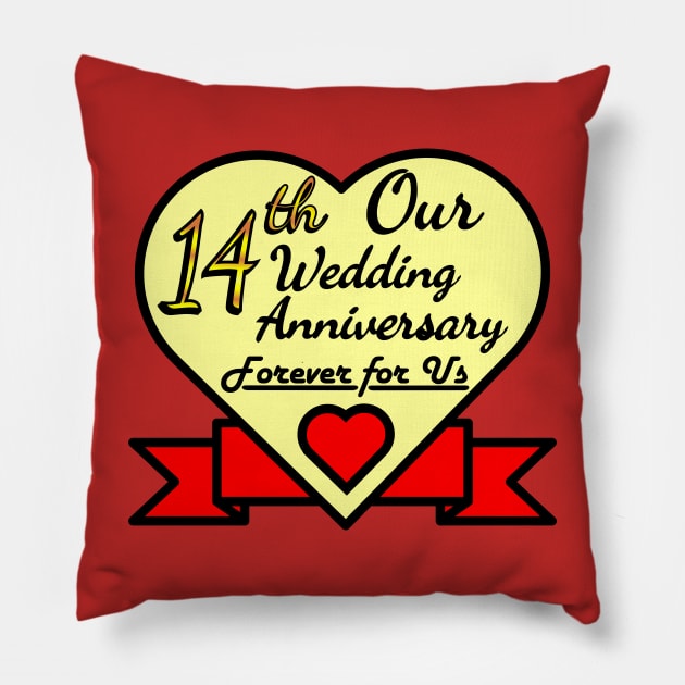 Our 14th Wedding anniversary Pillow by POD_CHOIRUL