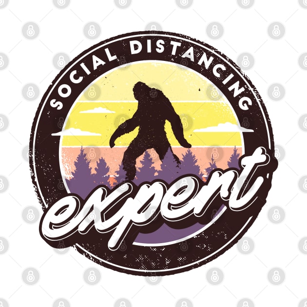 Social Distancing Expert Funny Sasquatch by cecatto1994