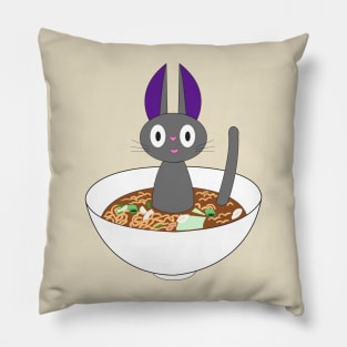 Ramen Black Cat Pillow